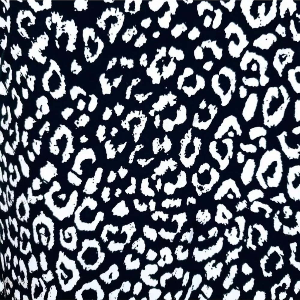 JOIE Angeni Dress, Black White Leopard Cheetah Print Puff Sleeve Casual Boho, S - Picture 8 of 16